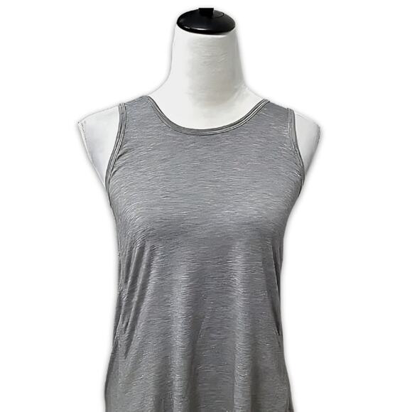 Athleta Tank Top Scoop Neck Wrap Keyhole Back Design Sleeveless Heather Gray XXS - Picture 2 of 8